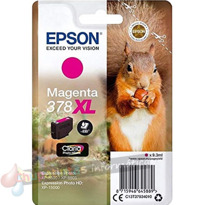 Epson 378XL Magenta Cartucho de Tinta Original - C13T37934010