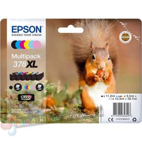 Epson 378XL Pack de 6 Cartuchos de Tinta Originales - C13T37984010