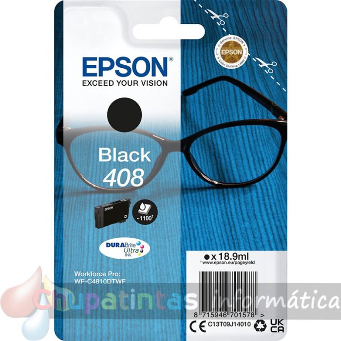 Epson 408 Negro Cartucho de Tinta Original - C13T09J14010
