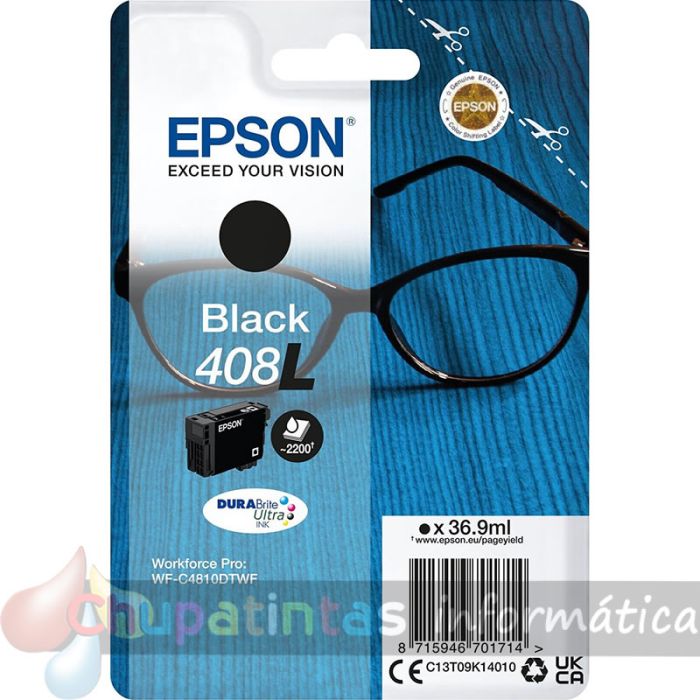 Epson 408L Negro Cartucho de Tinta Original - C13T09K14010