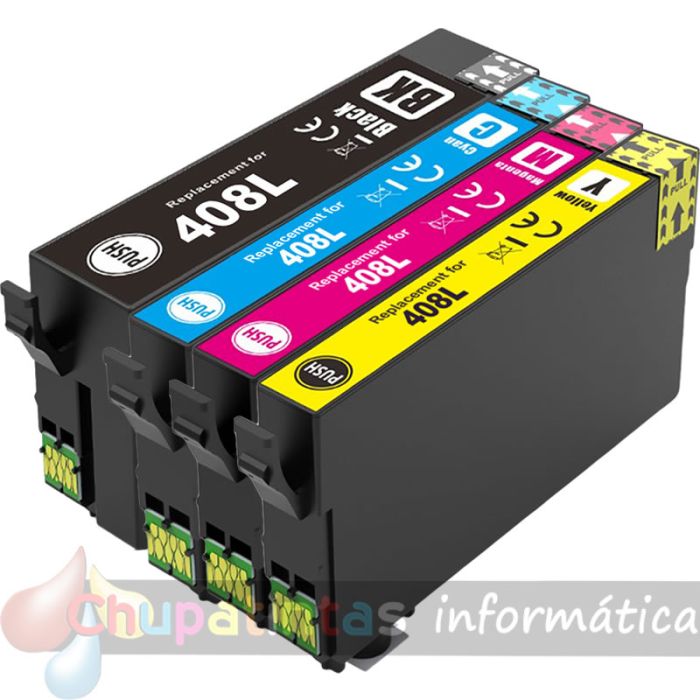 EPSON 408L Pack Ahorro 4 Cartuchos de Tinta Genericos