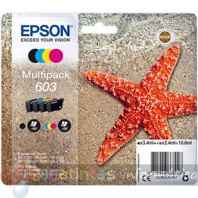 Epson 603 Pack de 4 Cartuchos de Tinta Originales - C13T03U64010