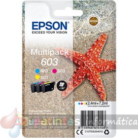 Epson 603 Pack de 3 Cartuchos de Tinta Originales - Cyan, Magenta, Amarillo - C13T03U54010