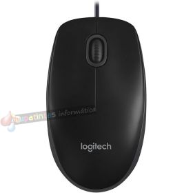 Logitech B100 Ratón USB 800dpi - 3 Botones - Uso Ambidiestro - Cable de 1.80m - Color Negro-1