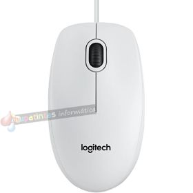Logitech B100 Ratón USB 800dpi - 3 Botones - Uso Ambidiestro - Cable de 1.80m - Color Blanco-1