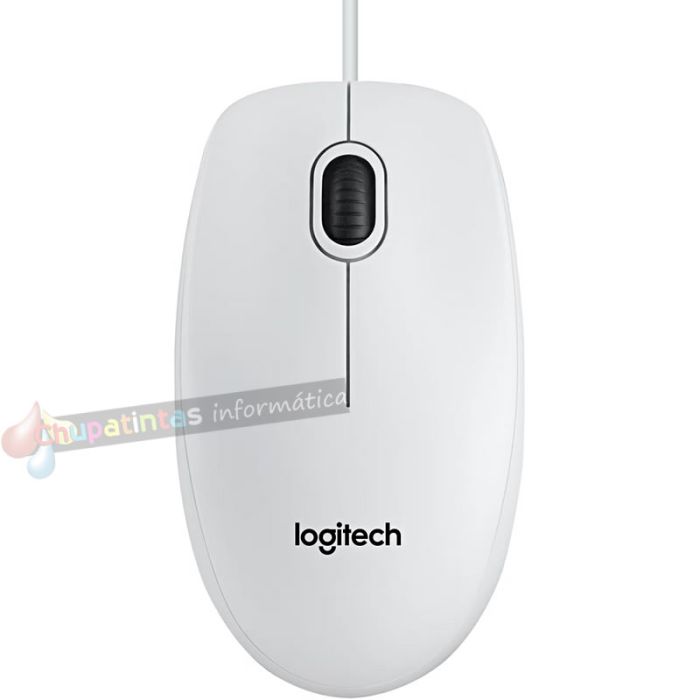 Logitech B100 Ratón USB 800dpi - 3 Botones - Uso Ambidiestro - Cable de 1.80m - Color Blanco-1