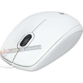 Logitech B100 Ratón USB 800dpi - 3 Botones - Uso Ambidiestro - Cable de 1.80m - Color Blanco-3