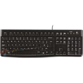 Logitech K120 Teclado USB - Resistente a Salpicaduras - Cable de 1.50m - Color Negro-1