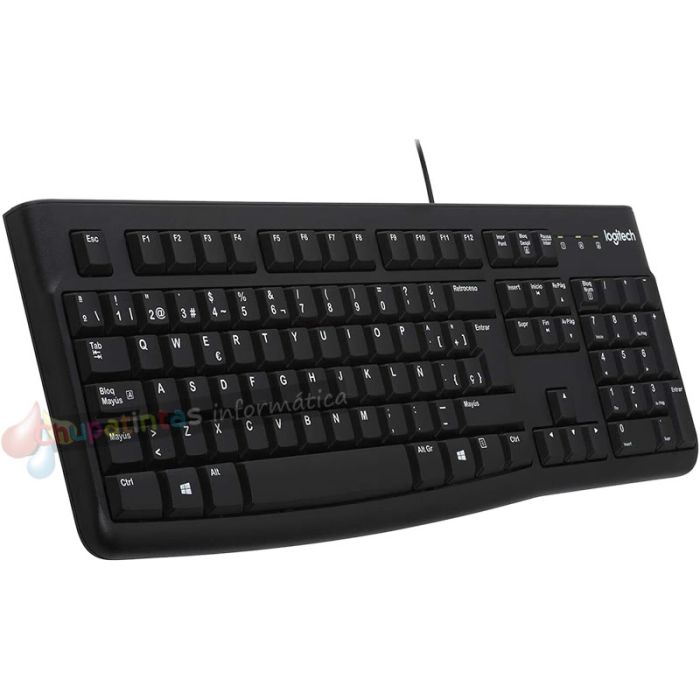 Logitech K120 Teclado USB - Resistente a Salpicaduras - Cable de 1.50m - Color Negro-2