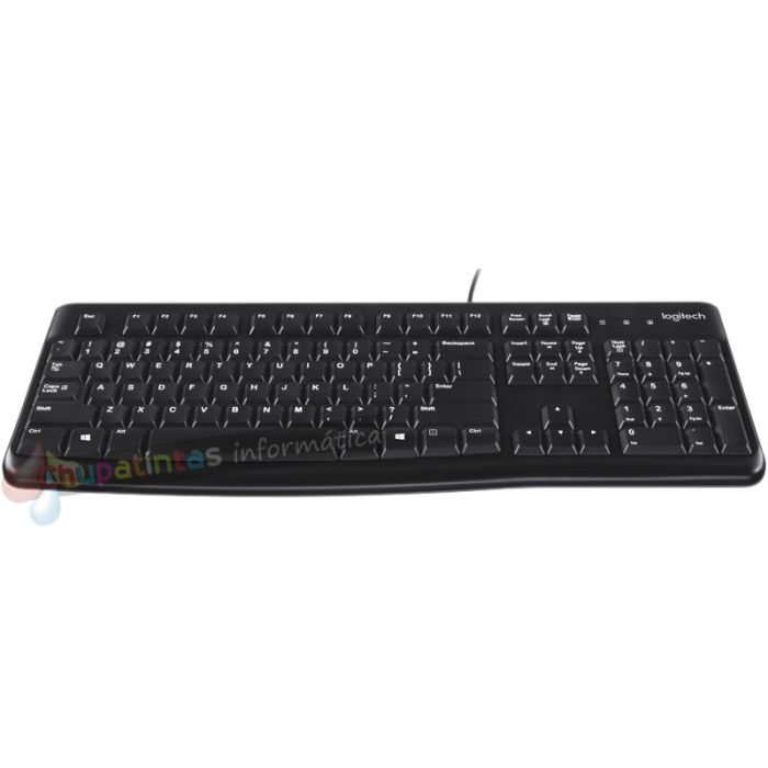 Logitech K120 Teclado USB - Resistente a Salpicaduras - Cable de 1.50m - Color Negro-3