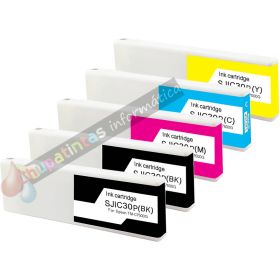 Epson SJIC30P Pack de 5 Cartuchos de Tinta Genéricos