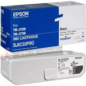 Epson SJIC33P Negro Cartucho de Tinta Original - C33S020655/SJIC33P(K)
