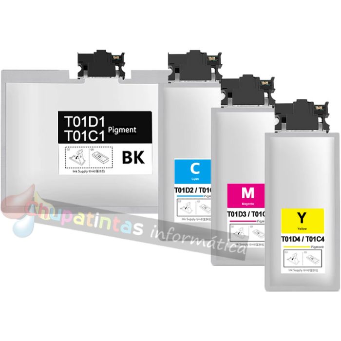 Epson T01D/T01C Pack de 4 Cartuchos de Tinta Genericos