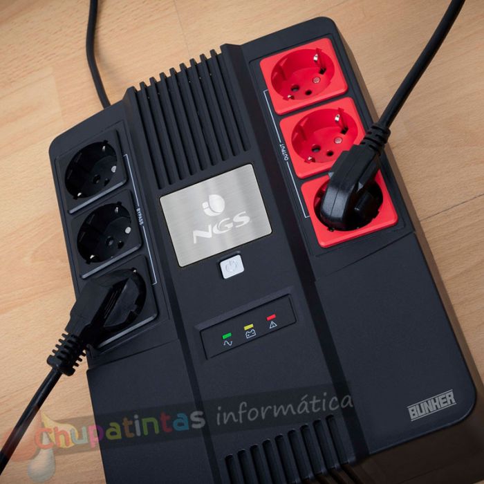 NGS Fortress Bunker SAI 600VA UPS 360W - Batería Incorporada 12V/7 - Tecnología Off Line - Función AVR - Protección-4