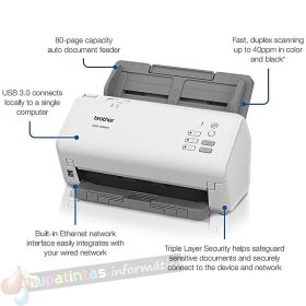 Brother ADS4300N Escáner Documental - Hasta 80ppm - Alimentador Automático - Doble Cara-4