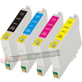 Epson T0615 Pack de 4 Cartuchos de Tinta Genéricos