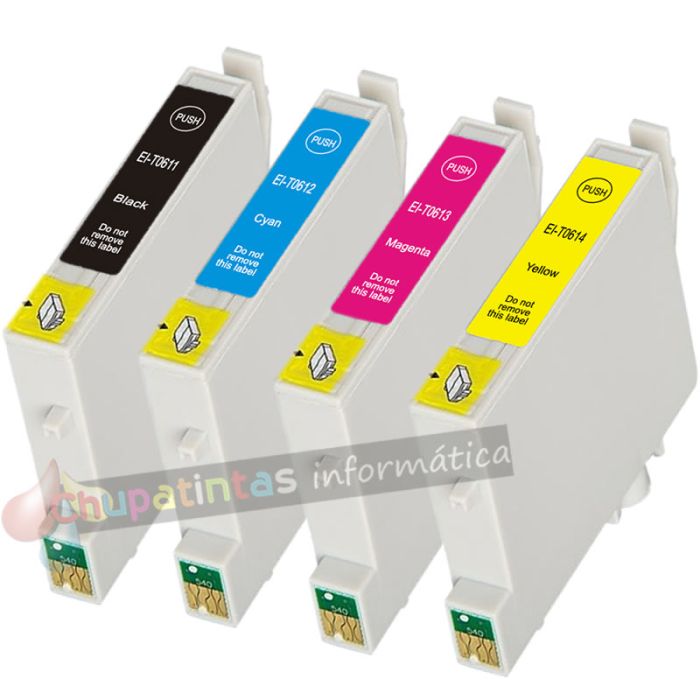 Epson T0615 Pack de 4 Cartuchos de Tinta Genéricos