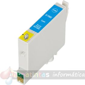Epson T0802 Cian Cartucho de Tinta Genérico - Reemplaza C13T08024011