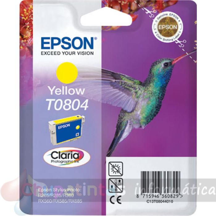 Epson T0804 Amarillo Cartucho de Tinta Original - C13T08044011