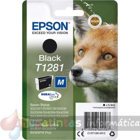 Epson T1281 Negro Cartucho de Tinta Original - C13T12814012