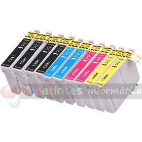 Epson T1295 Pack de 10 Cartuchos de Tinta Genéricos: T1291+T1292+T1293+T1294