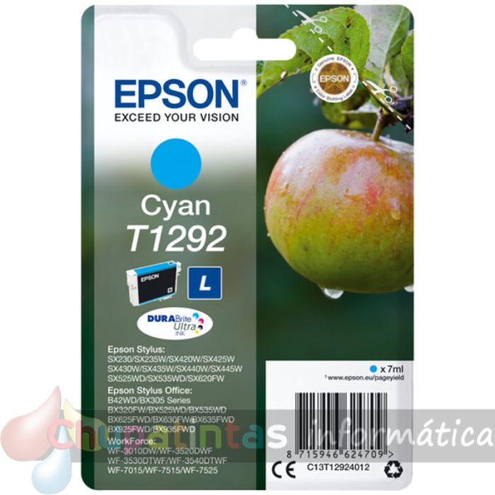 Epson T1292 Cian Cartucho de Tinta Original - C13T12924012-1