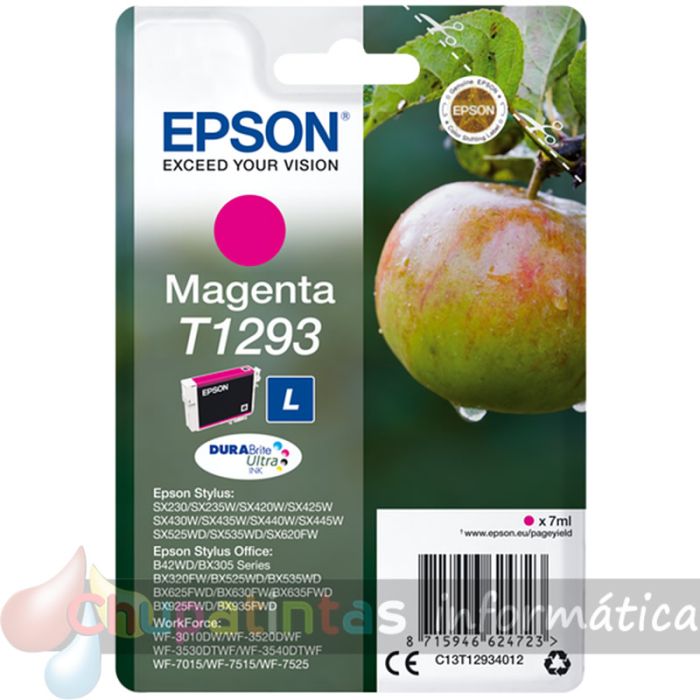 Epson T1293 Magenta Cartucho de Tinta Original - C13T12934012-1