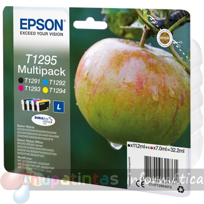 Epson T1295 Pack de 4 Cartuchos de Tinta Originales - C13T12954012-2