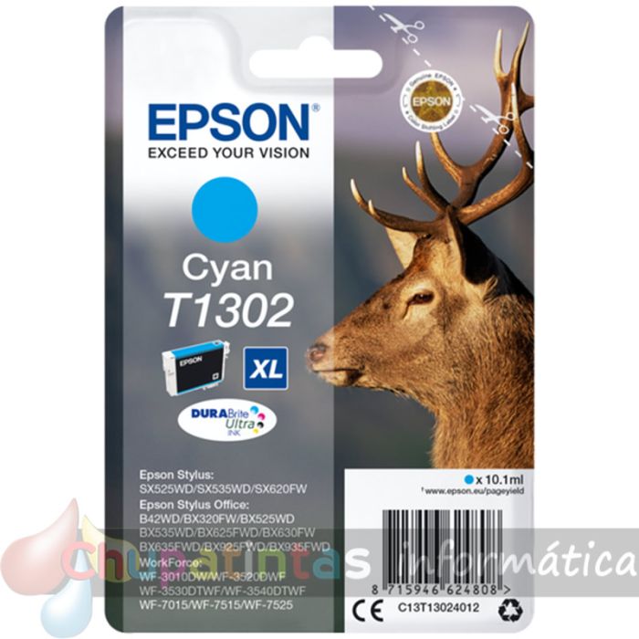 Epson T1302 Cian Cartucho de Tinta Original - C13T13024012-1