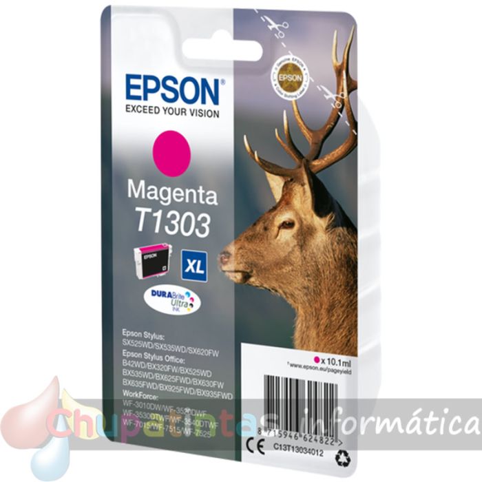 Epson T1303 Magenta Cartucho de Tinta Original - C13T13034012-2