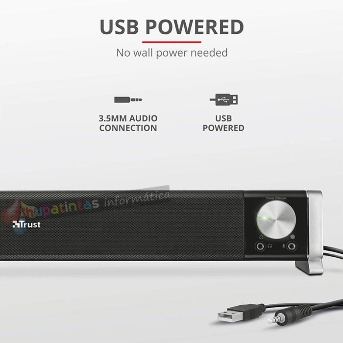 Trust Asto Barra de Sonido USB 12W Negro-5
