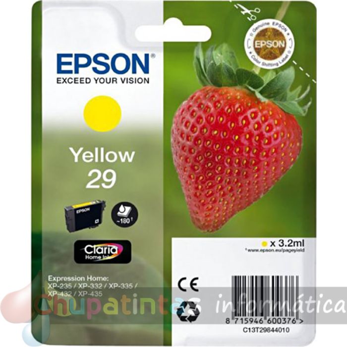 Epson T2984 (29) Amarillo Cartucho de Tinta Original - C13T29844012