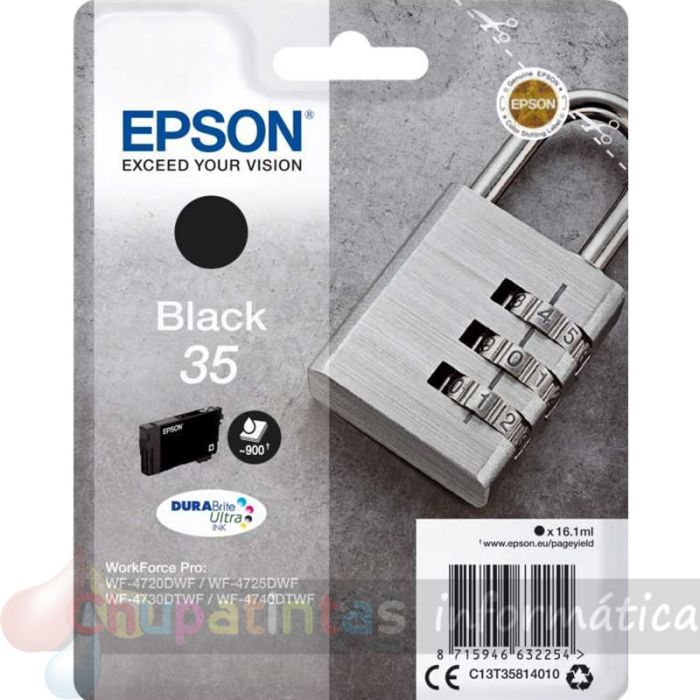 Epson T3581 (35) Negro Cartucho de Tinta Original - C13T35814010