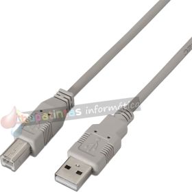 Aisens Cable USB 2.0 Impresora - Tipo A Macho a Tipo B Macho - 1.0m - Color Beige-1