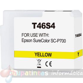 Epson T46S4 Amarillo Cartucho de Tinta Pigmentada Genérico - Reemplaza C13T46S400