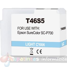 Epson T46S5 Cian Light Cartucho de Tinta Pigmentada Genérico - Reemplaza C13T46S500