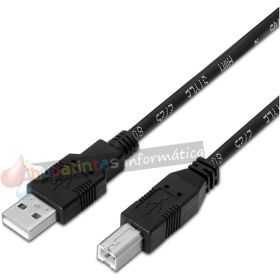 Aisens Cable USB 2.0 Impresora - Tipo A Macho a Tipo B Macho - 4.5m - Color Negro-1