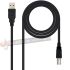Nanocable Cable de Impresora USB-A 2.0 Macho a USB-B Macho 3m-1