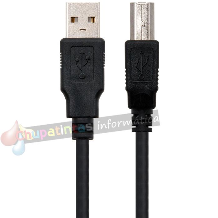 Nanocable Cable de Impresora USB-A 2.0 Macho a USB-B Macho 3m-2