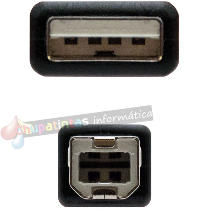 Nanocable Cable de Impresora USB-A 2.0 Macho a USB-B Macho 3m