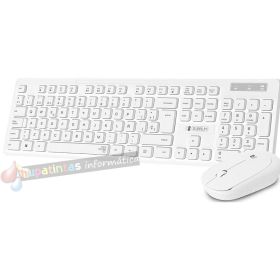 Subblim Combo Business Slim - Teclado y ratón inalámbricos - Ergonomía y silencio - 2.4G - Color Blanco-1
