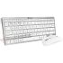 Subblim Combo Multidispositivo - Teclado y Ratón - inalámbrica Bluetooth y - Ratón con batería recargable - Color Blanco-1
