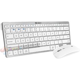 Subblim Combo Multidispositivo - Teclado y Ratón - inalámbrica Bluetooth y - Ratón con batería recargable - Color Blanco-1