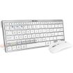 Subblim Combo Multidispositivo Compacto - Conectividad Inalambrica Multidispositivo - Compatible con Windows, Android, Ios y Macos - Control Multimedia - Teclado en Español - Color Blanco