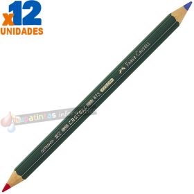 Faber-Castell Castell Color 873 Lápiz Grueso Bicolor Hexagonal - Ecológico - Resistente a la Rotura - Color Rojo/Azul-1