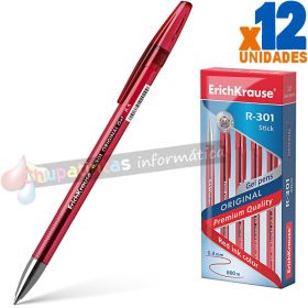 Erichkrause Boligrafo de Gel R-301 Original Gel 05 - Grip Perfilado Cómodo - Tinta de Gel de Secado Rápido - Color Rojo