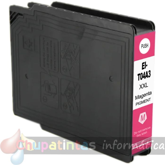 Epson T04A3 Magenta Cartucho de Tinta Pigmentada Genérico - Reemplaza C13T04A340