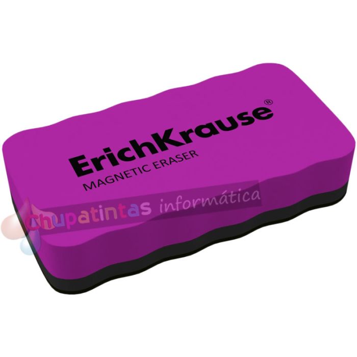 Erichkrause Borrador de Pizarra Blanca Magnético - Limpieza en Seco - Imanes Incorporados - sin Rastros - Color Variado-1