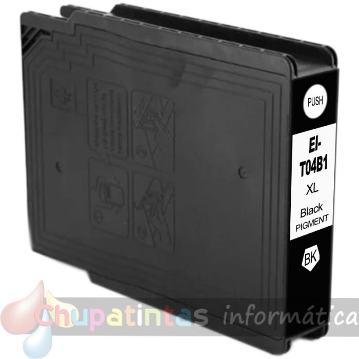 Epson T04B1 Negro Cartucho de Tinta Pigmentada Genérico - Reemplaza C13T04B140