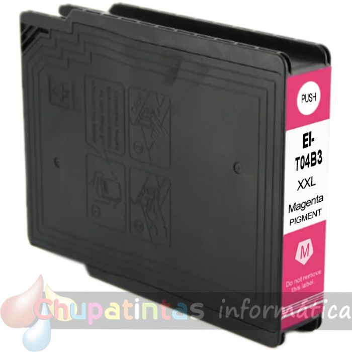 Epson T04B3 Magenta Cartucho de Tinta Pigmentada Genérico - Reemplaza C13T04B340